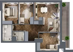 4 pokoje, mieszkanie 80,34 m², piętro 6, oferta nr A.138, Modena II, Poznań, Jeżyce, ul. Jackowskiego/Kraszewskiego