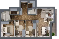 4 pokoje, mieszkanie 83,00 m², piętro 5, oferta nr A.041, Modena II, Poznań, Jeżyce, ul. Jackowskiego/Kraszewskiego