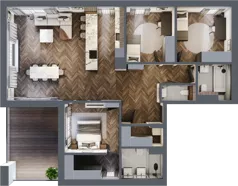 4 pokoje, apartament 113,26 m², parter, oferta nr A2.01, Flatta Wilanów, Warszawa, Wilanów, Wilanów, ul. Flatta