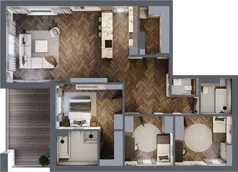 4 pokoje, apartament 128,44 m², parter, oferta nr B2.01, Flatta Wilanów, Warszawa, Wilanów, Wilanów, ul. Flatta
