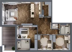 4 pokoje, apartament 128,44 m², parter, oferta nr B3.01, Flatta Wilanów, Warszawa, Wilanów, Wilanów, ul. Flatta