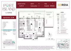 3 pokoje, apartament inwestycyjny 51,09 m², parter, oferta nr 2.1.10, Port Island - apartamenty inwestycyjne, Gdańsk, Stogi, Krakowiec, ul. Wydmy 3