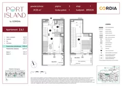 1 pokój, apartament inwestycyjny 39,55 m², piętro 3, oferta nr 2.4.1, Port Island - apartamenty inwestycyjne, Gdańsk, Stogi, Krakowiec, ul. Wydmy 3