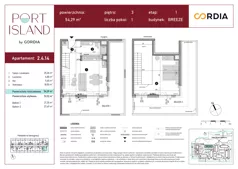 1 pokój, apartament inwestycyjny 54,29 m², piętro 3, oferta nr 2.4.14, Port Island - apartamenty inwestycyjne, Gdańsk, Stogi, Krakowiec, ul. Wydmy 3