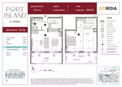 1 pokój, apartament inwestycyjny 57,24 m², piętro 3, oferta nr 2.4.16, Port Island - apartamenty inwestycyjne, Gdańsk, Stogi, Krakowiec, ul. Wydmy 3