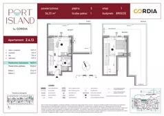 1 pokój, apartament inwestycyjny 36,23 m², piętro 3, oferta nr 2.4.13, Port Island - apartamenty inwestycyjne, Gdańsk, Stogi, Krakowiec, ul. Wydmy 3