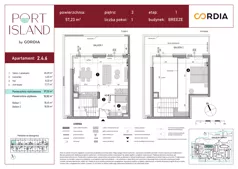 1 pokój, apartament inwestycyjny 57,23 m², piętro 3, oferta nr 2.4.6, Port Island - apartamenty inwestycyjne, Gdańsk, Stogi, Krakowiec, ul. Wydmy 3
