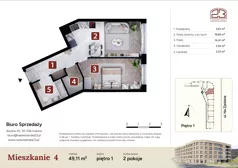 2 pokoje, mieszkanie 49,11 m², piętro 1, oferta nr M4, Nadwiślańska 23, Kraków, Podgórze, ul. Nadwiślańska 23