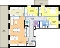 5 pokoi, mieszkanie 110,30 m², piętro 2, oferta nr C7, Domkove, Łódź, Widzew, ul. Mechaniczna 2/30