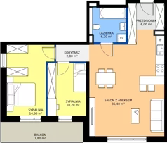 3 pokoje, mieszkanie 75,20 m², piętro 1, oferta nr C5, Domkove, Łódź, Widzew, ul. Mechaniczna 2/30