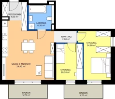 3 pokoje, mieszkanie 67,80 m², piętro 1, oferta nr D5, Domkove, Łódź, Widzew, ul. Mechaniczna 2/30