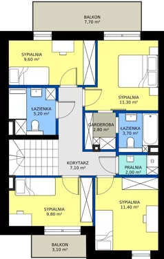 Dom 129,30 m², oferta nr 2, Domkove - domy, Łódź, Widzew, ul. Mechaniczna 2/30