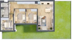 4 pokoje, mieszkanie 81,59 m², parter, oferta nr 1A.1A.07, Astelia Park etap IA, Warszawa, Białołęka, Grodzisk, ul. Leona Berensona 