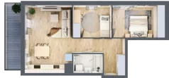 3 pokoje, mieszkanie 56,03 m², piętro 1, oferta nr 1A.1A.11, Astelia Park etap IA, Warszawa, Białołęka, Grodzisk, ul. Leona Berensona 