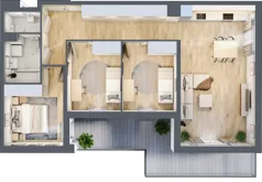 4 pokoje, mieszkanie 81,56 m², piętro 2, oferta nr 1A.1A.23, Astelia Park etap IA, Warszawa, Białołęka, Grodzisk, ul. Leona Berensona 