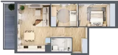 3 pokoje, mieszkanie 56,03 m², piętro 2, oferta nr 1A.1A.19, Astelia Park etap IA, Warszawa, Białołęka, Grodzisk, ul. Leona Berensona 