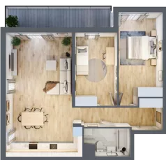 3 pokoje, mieszkanie 76,96 m², piętro 1, oferta nr 1A.1B.11, Astelia Park etap IA, Warszawa, Białołęka, Grodzisk, ul. Leona Berensona 
