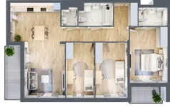 4 pokoje, mieszkanie 94,45 m², piętro 2, oferta nr 1A.1B.16, Astelia Park etap IA, Warszawa, Białołęka, Grodzisk, ul. Leona Berensona 