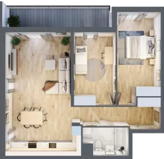 3 pokoje, mieszkanie 77,01 m², piętro 2, oferta nr 1A.1B.17, Astelia Park etap IA, Warszawa, Białołęka, Grodzisk, ul. Leona Berensona 