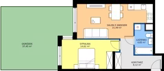 2 pokoje, mieszkanie 48,88 m², parter, oferta nr 3.1A.09, Astelia Park etap III, Warszawa, Białołęka, Grodzisk, ul. Leona Berensona 