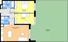 3 pokoje, mieszkanie 73,50 m², parter, oferta nr 3.1B.06, Astelia Park etap III, Warszawa, Białołęka, Grodzisk, ul. Leona Berensona 