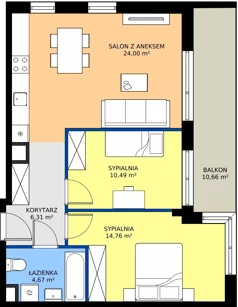3 pokoje, mieszkanie 60,23 m², piętro 2, oferta nr 3.1C.23, Astelia Park etap III, Warszawa, Białołęka, Grodzisk, ul. Leona Berensona 