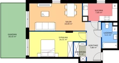 2 pokoje, mieszkanie 58,79 m², parter, oferta nr 3.1C.06, Astelia Park etap III, Warszawa, Białołęka, Grodzisk, ul. Leona Berensona 