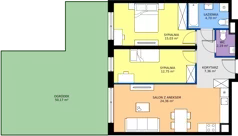 3 pokoje, mieszkanie 66,39 m², parter, oferta nr 3.1C.04, Astelia Park etap III, Warszawa, Białołęka, Grodzisk, ul. Leona Berensona 