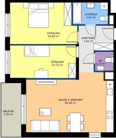 3 pokoje, mieszkanie 75,74 m², piętro 1, oferta nr 3.1C.11, Astelia Park etap III, Warszawa, Białołęka, Grodzisk, ul. Leona Berensona 