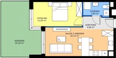 2 pokoje, mieszkanie 40,97 m², parter, oferta nr 3.1D.04, Astelia Park etap III, Warszawa, Białołęka, Grodzisk, ul. Leona Berensona 