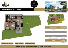 3 pokoje, mieszkanie 54,78 m², parter, oferta nr M2, Via Nova, Słupsk, Ryczewo, ul. Fińska