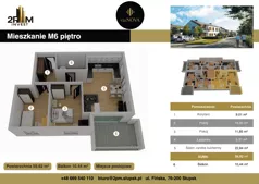 3 pokoje, mieszkanie 59,92 m², piętro 1, oferta nr M6, Via Nova, Słupsk, Ryczewo, ul. Fińska