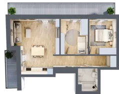 3 pokoje, mieszkanie 61,32 m², piętro 1, oferta nr 5, Apartamenty Sowia, Marki, ul. Sowia 9