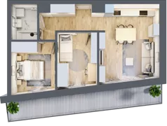 3 pokoje, mieszkanie 53,11 m², piętro 2, oferta nr 8, Apartamenty Sowia, Marki, ul. Sowia 9