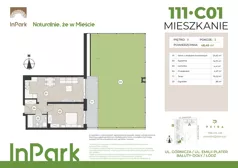 2 pokoje, mieszkanie 48,64 m², piętro 1, oferta nr 53, InPark, Łódź, Bałuty, ul. Emilii Plater / ul. Górnicza