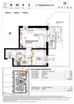 2 pokoje, mieszkanie 57,30 m², parter, oferta nr B30, Teria Park, Łódź, Polesie, Złotno, ul. Rąbieńska 45