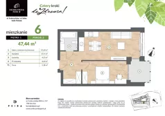 2 pokoje, mieszkanie 47,44 m², piętro 1, oferta nr M06, Srebrzyńska Park IV, Łódź, Polesie, ul. Srebrzyńska 109