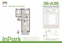 3 pokoje, mieszkanie 73,34 m², piętro 4, oferta nr 36, InPark, Łódź, Bałuty, ul. Górnicza 31