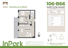3 pokoje, mieszkanie 76,19 m², piętro 5, oferta nr 106, InPark, Łódź, Bałuty, ul. Górnicza 31