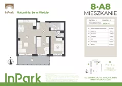 3 pokoje, mieszkanie 56,26 m², piętro 2, oferta nr 8, InPark, Łódź, Bałuty, ul. Górnicza 31