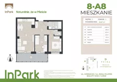 3 pokoje, mieszkanie 56,26 m², piętro 2, oferta nr 8, InPark, Łódź, Bałuty, ul. Górnicza 31