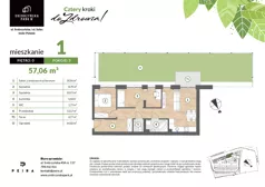 3 pokoje, mieszkanie 57,06 m², parter, oferta nr M01, Srebrzyńska Park IV, Łódź, Polesie, ul. Srebrzyńska 109