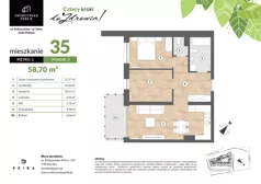 3 pokoje, mieszkanie 58,70 m², piętro 2, oferta nr M35, Srebrzyńska Park IV, Łódź, Polesie, ul. Srebrzyńska 109