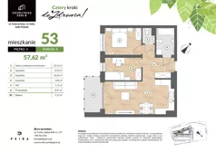3 pokoje, mieszkanie 57,62 m², piętro 3, oferta nr M53, Srebrzyńska Park IV, Łódź, Polesie, ul. Srebrzyńska 109