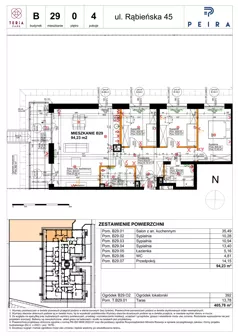 4 pokoje, mieszkanie 94,23 m², parter, oferta nr B29, Teria Park, Łódź, Polesie, Złotno, ul. Rąbieńska 45