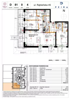 4 pokoje, mieszkanie 109,26 m², parter, oferta nr D81, Teria Park, Łódź, Polesie, Złotno, ul. Rąbieńska 45