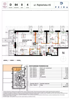 4 pokoje, mieszkanie 94,23 m², parter, oferta nr D84, Teria Park, Łódź, Polesie, Złotno, ul. Rąbieńska 45
