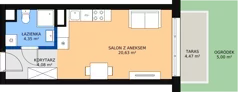 1 pokój, mieszkanie 27,61 m², piętro 3, oferta nr 37, Osiedle Łososiowa, Łódź, Bałuty, Radogoszcz, ul. Łososiowa (Okoniowa)