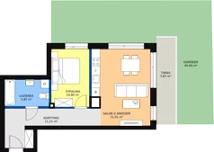 2 pokoje, mieszkanie 48,86 m², parter, oferta nr 89, Osiedle Łososiowa, Łódź, Bałuty, Radogoszcz, ul. Łososiowa (Okoniowa)