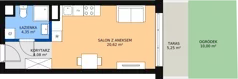 1 pokój, mieszkanie 27,61 m², piętro 3, oferta nr 37, Osiedle Łososiowa, Łódź, Bałuty, Radogoszcz, ul. Łososiowa (Okoniowa)